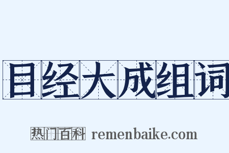 目经大成组词是什么意思的图片